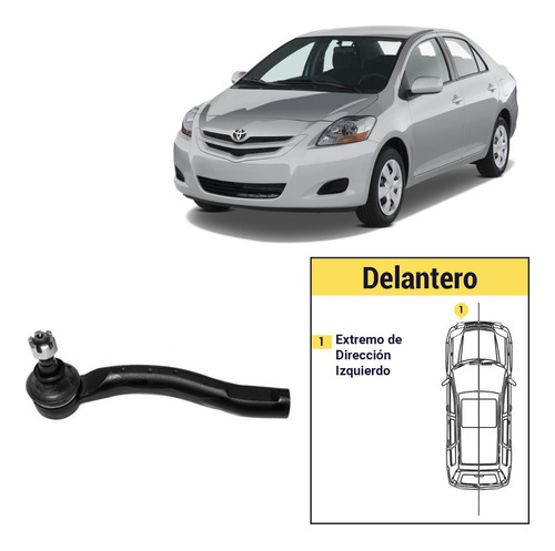 Terminal De Dirección Izquierdo Toyota New Yaris 2008