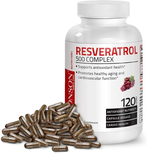 Resveratrol 500 Complex Bronson 120 Capsulas