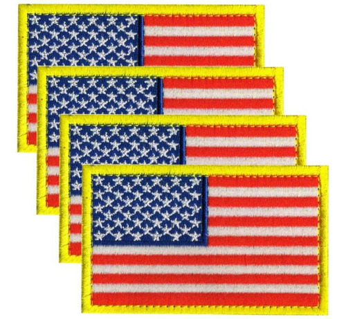 Usa Flag Parche Militar Chalecos, Mxusa-004, 4 Parches, Usaf