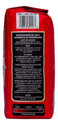 Kirkland Signature Café En Grano Gourmet Tostado Francés 1kg