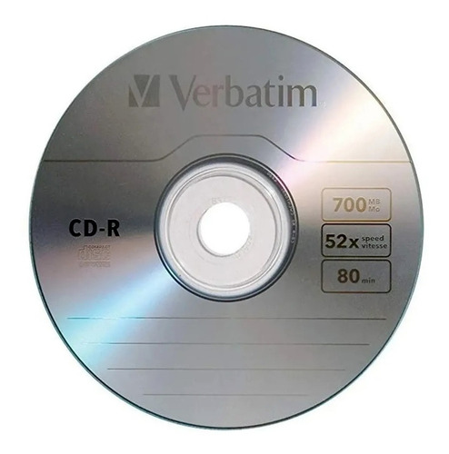 Disco virgem CD-R Verbatim de 52x por 50 unidades