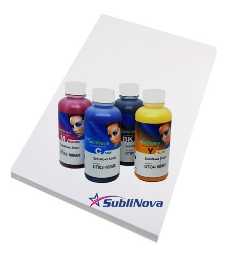 Imagen 1 de 1 de Pack Sublimacion 4 Tintas + 100 Hojas A4 Para Sublimar Tazas
