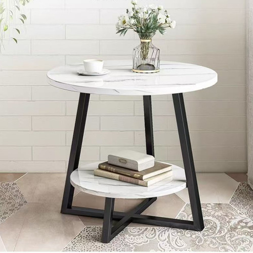 Mesa Redonda De Madera Estilo Mesa De Centro Minimalista