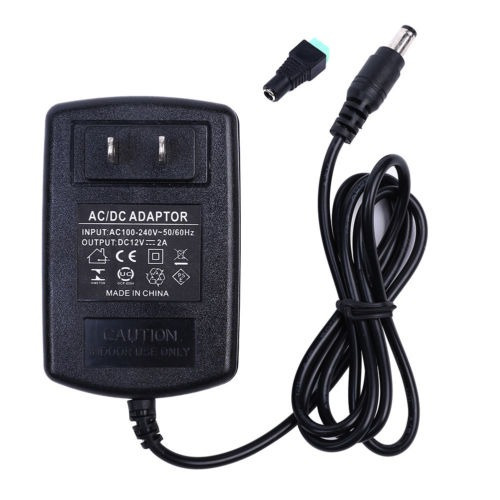 12v 2a Fuente De Alimentación Ca 100-240v A Dc Adaptador Par