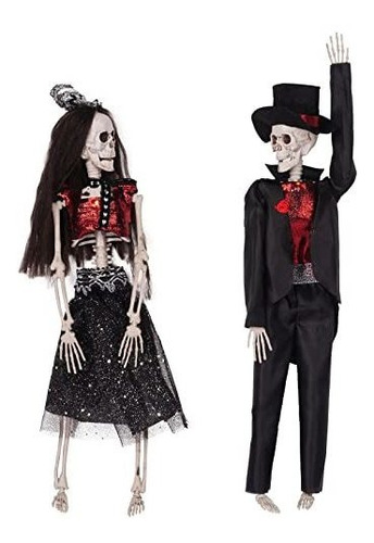 Decorlife 2 Pcs Skeleton Decoración De Halloween, 16 Pbj2a