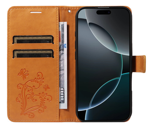 Funda Multifuncional De Piel Sintética Para Samsung Galaxy A Series, Funda Protectora Con Tapa En Relieve, Color Amarillo