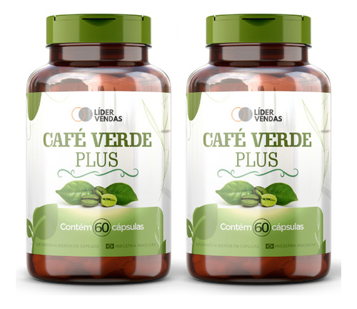 Café Verde Plus -60 Cáps 500mg Kit Com 2 Potes