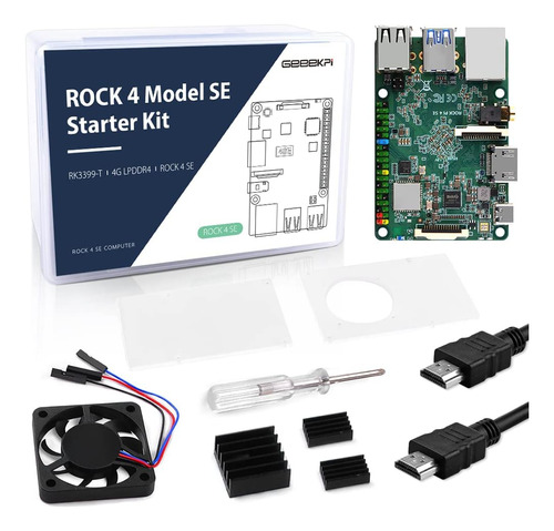 Kit De Inicio Geekpi Rock Pi 4 Modelo Se Con Computadora De 