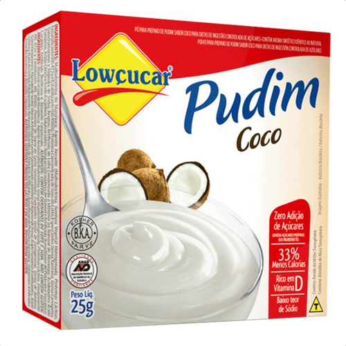 Pudim Em Pó Sabor Coco Zero 25g Lowçucar