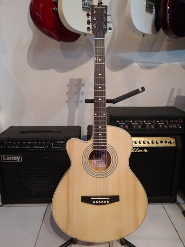 Imagen 1 de 10 de Guitarra Electroacústica Zurda Corte Midland Lw-436