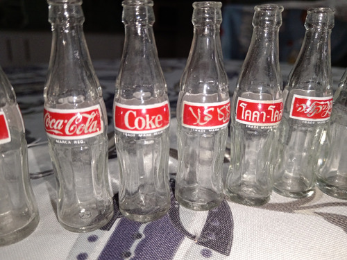 Botellas Vidrio Mini Coca Cola Reliquia. Antiguedad