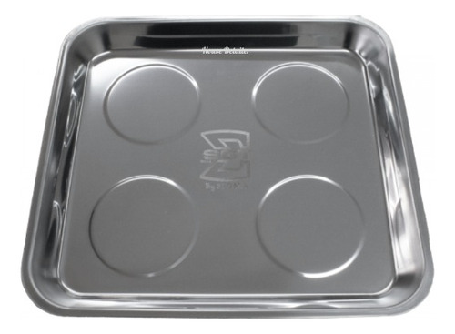 Bandeja magnética rectangular grande de acero inoxidable Sigma, 270 x 290 mm