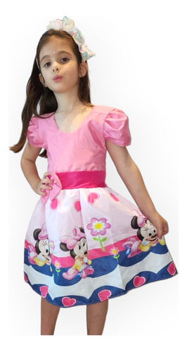 Vestido Infantil Luxuoso Temático Princesas Personagens