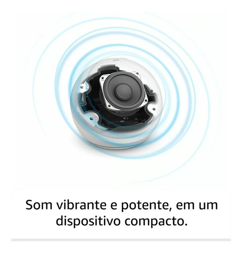 Speake Amazon Alexa Echo Dot 5ª Geração Com Relógio Branco