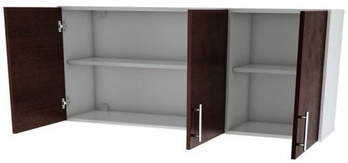 Alacena Despensero Cocina Oficina Chocolate 3 Puerta 120cm