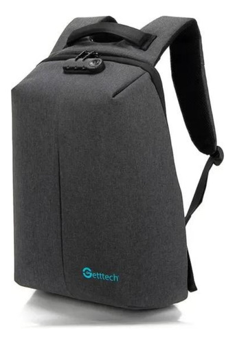 Mochila Getttech Safety P/laptop 15.6 , Candado (gms-22001) Color Negro