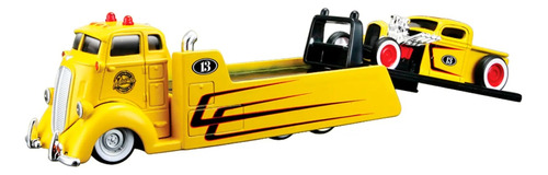  Auto Maisto Design Elite 1/64 Coe Flatbed + 1936 Chevy Pick