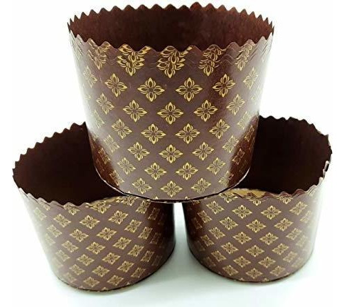 Molde De Papel Panettone De 12 Oz | Paquete De 12 | Moldes P