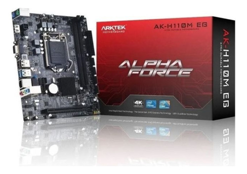 Tarjeta Madre Arktek Ak-h110m Eg Intel Core 7ma/8va Gen