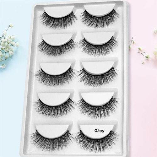 Mink Lashes Real Effective Siberian Mink F^ur Lashes Round L