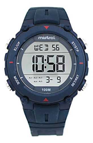 Reloj Mistral Gdx-dau Cronómetro Fecha Alarma Luz El 100m Wr