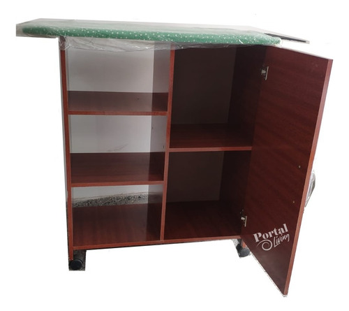 Organizador De Planchado 3 Estantes + Puerta Cedro