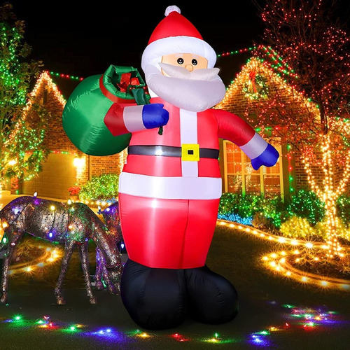 Inflable Navidad Santa Claus 2,43 Metros Led