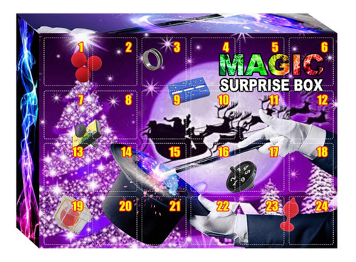 Set Mágico Navideño Para Niños, Caja Ciega De Trucos, Juguet