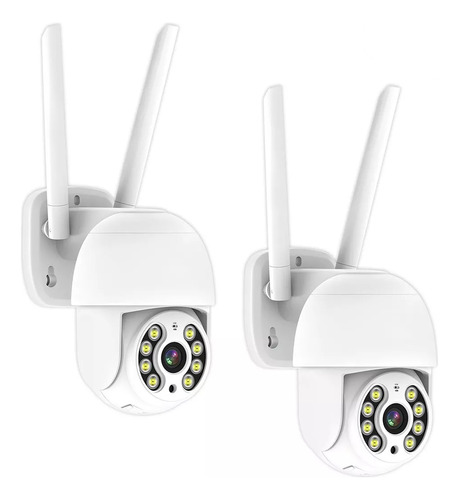 2 Piezas Cámara De Seguridad Wifi 4mp Hd 1080p Ip C/alarmaa