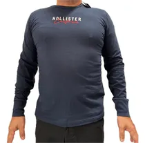 Comprar Playera Hollister Con Logo Bordado Manga Larga Varioscolores
