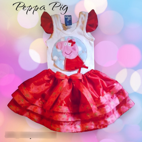 Conjunto Tutu Para Niñas Bebes Pepa Pig Modelo 1