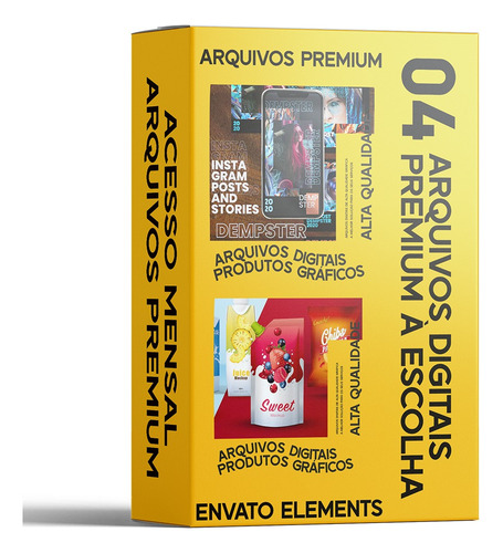 04 Arquivos Digitais Premium À Escolha - Envato Elements
