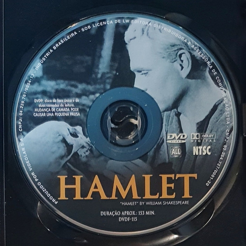 Dvd Hamlet Shakespeare Laurence Olivier Impecável Original