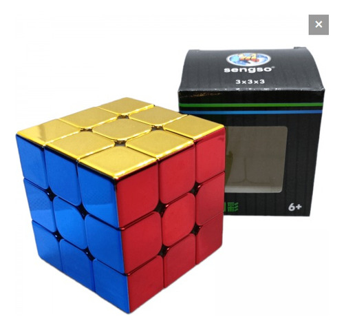 Cubo Rubik 3x3 Metalizado Imantado