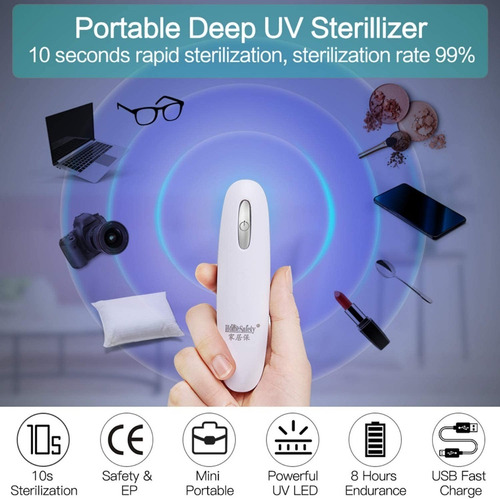 Lámpara Con Luz Ultravioleta Para Desinfección Con Usb