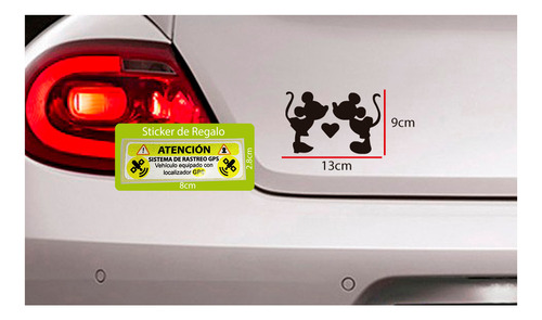 Stickers Para Auto O Camioneta Mickey Y Minnie 2 Stickers