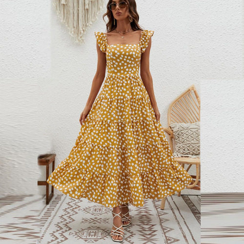 Vestido Elegante De La Cintura Alta De Verano Femenino