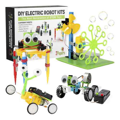 2pepers Kits De Ciencia Robotica De Motor Electrico Para Nin