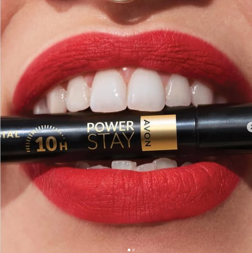 Labial Preciso Crimson Legacy Power Stay 10hr Duración Avon