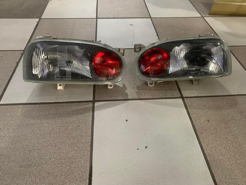 Faros Golf Gti Mk3 1998 A 1998 Fondo Negro Parábola Roja