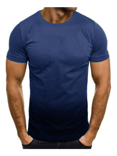 Camiseta Delgada Creative Para Hombre Con Colores Contrastan