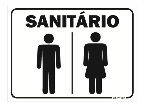 Placa Banheiro Unisex Sanitário Homem Mulher Parede Flex