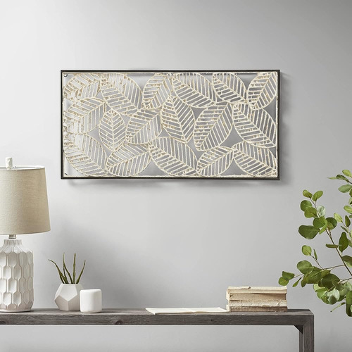 Madison Park Wall Art Living Room Décor Leaves Paper Cloaked