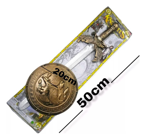 Juego De Gladiador Espada Medieval Con Escudo Juguete Niños