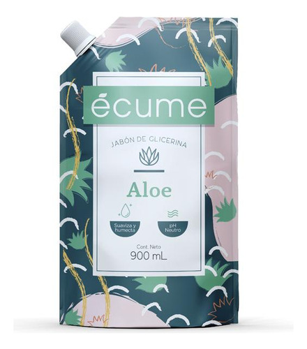 Jabón Líquido Ecume Aloe Repuesto 900ml.