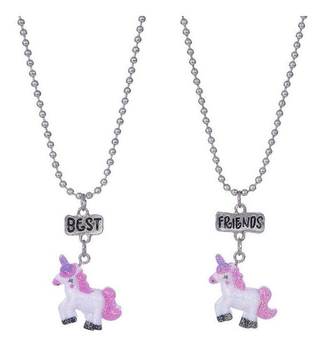 Collar Unicornio Mejores Amigos Best Friends Regalo Calidad