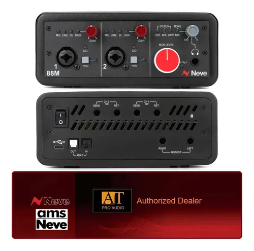 Ams Neve 88m Rev2 Interface De Áudio Usb-c 10x10 Midi Adat