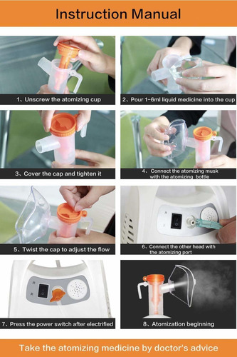 Nebulizador Botellas Conjunto, Inhalador De Vapor Frío Acces