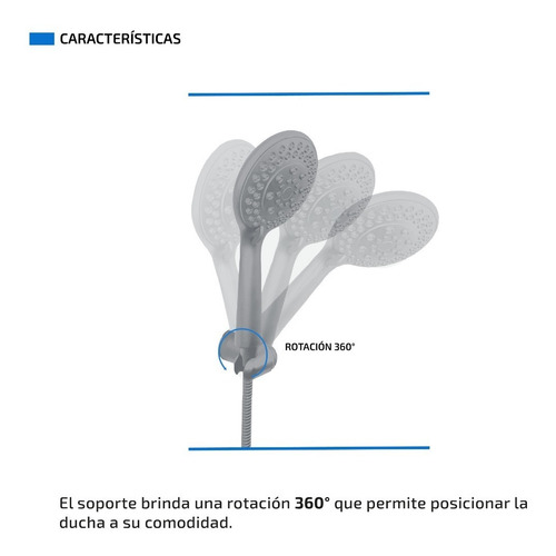 Imagen 4 de 8 de Flor Ducha Monocomando Duchador De Mano Griferia Baño
