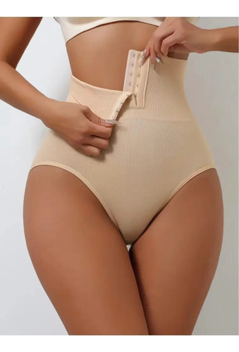 Bombacha C/ Faja Cintura Alta Modeladora Levanta Cola Beige S Cadera De 70 A 90